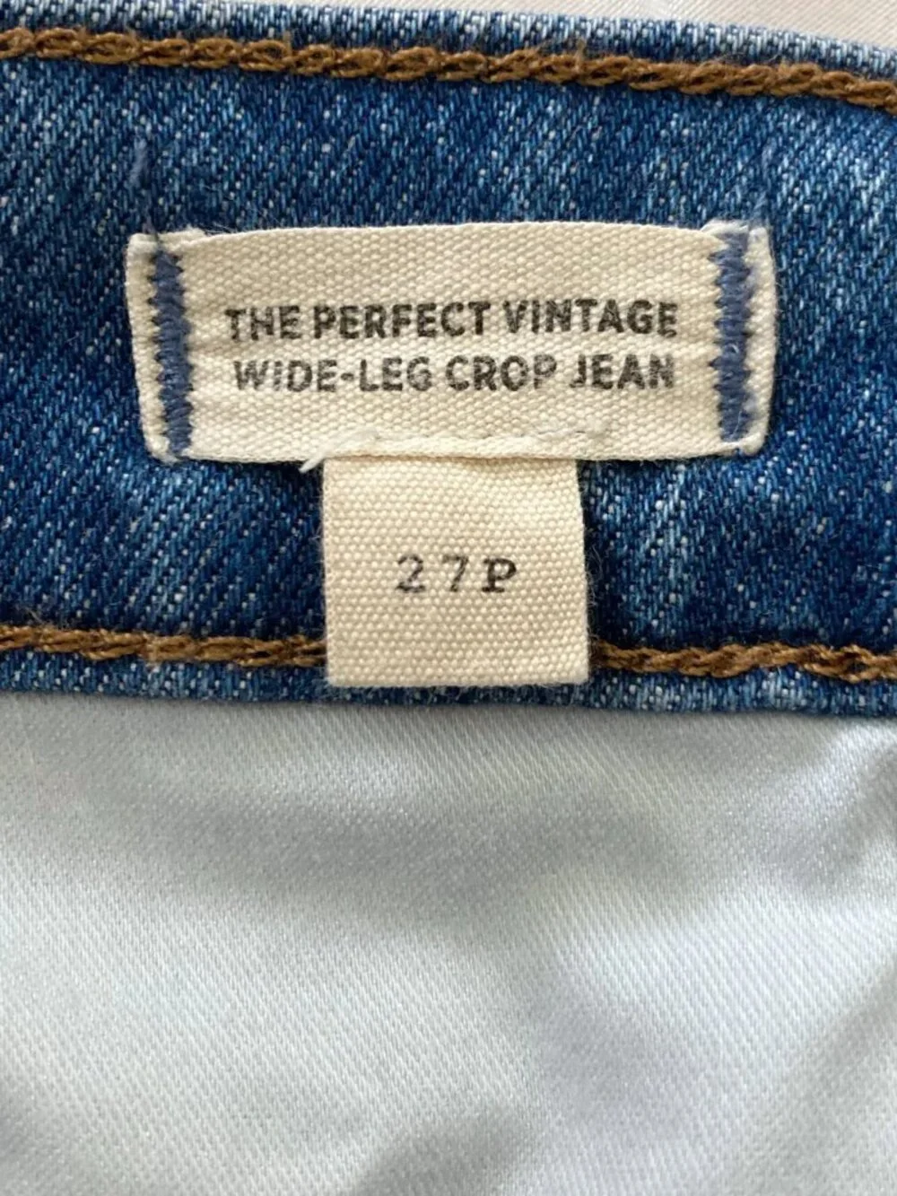 MADEWELL The Perfect Vintage Wide-Leg Crop Jeans Size 27P Blue - Picture 5 of 14